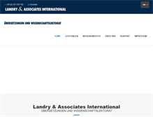 Tablet Screenshot of landry-int.com